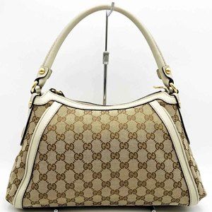 Gucci Scarlet Studs Shoulder Bag GG Beige